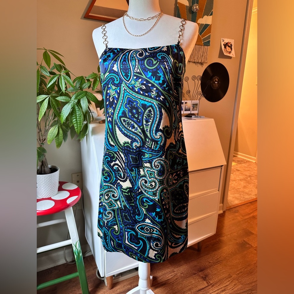INC International Concepts Blue and Green Swim Coverup